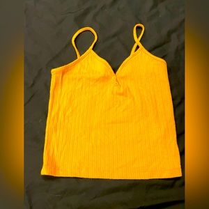 Yellow tank crop top